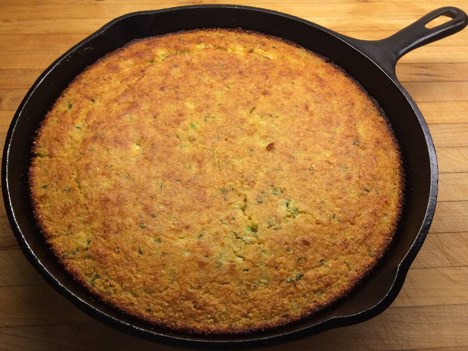Cornbread is happiest when it's made in a cast iron skillet